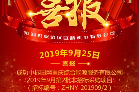 热烈祝贺武汉凯时K66中标国网重庆综合能源效劳有限公司2019年9月第2批非招标采购项目