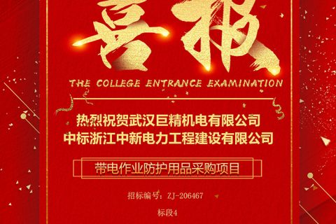 热烈祝贺凯时K66中标浙江中新电力工程建设有限公司 带电作业防护用品采购项目