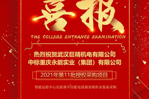 热烈祝贺凯时K66中标重庆永能实业（集团）有限公司2021年第11批授权采购项目