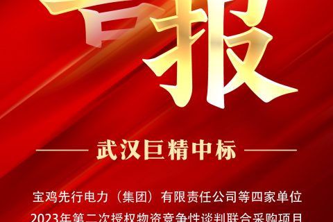 热烈祝贺凯时K66中标宝鸡先行电力（集团）有限责任公司等四家单位2023年第二次授权物资竞争性谈判团结采购项目